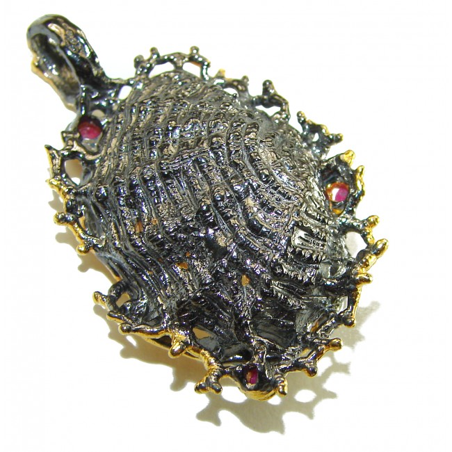 Precious genuine Pearl 14k Gold over .925 Sterling Silver handmade Pendant - photo 1