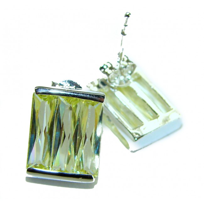 Cubic Zirconia .925 Sterling Silver handmade earrings