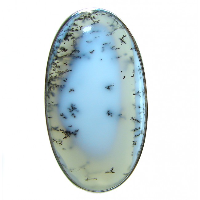 Top Quality Dendritic Agate .925 Sterling Silver handcrafted Ring s. 7 ADJUSTABLE