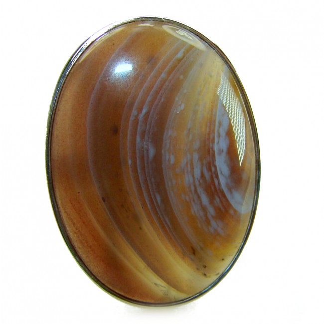 Sahara Dune Top Quality Botswana Agate .925 Sterling Silver handcrafted Ring s. 8 adjustable