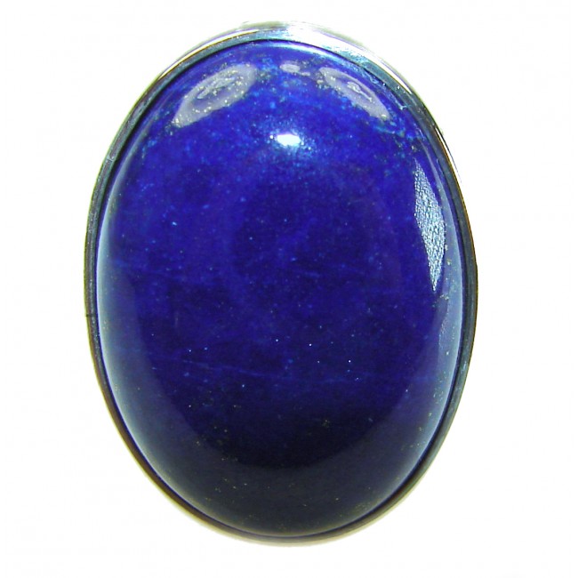 Natural 20.8 carat Lapis Lazuli .925 Sterling Silver handcrafted ring size 8 adjustable