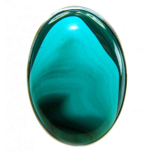39.2 CARAT genuine Malachite from Utah .925 Sterling Silver handcrafted ring size 8 adjustable