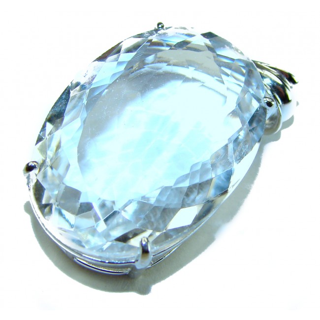 Luxurious 22.5 carat White Topaz .925 Sterling Silver handcrafted pendant