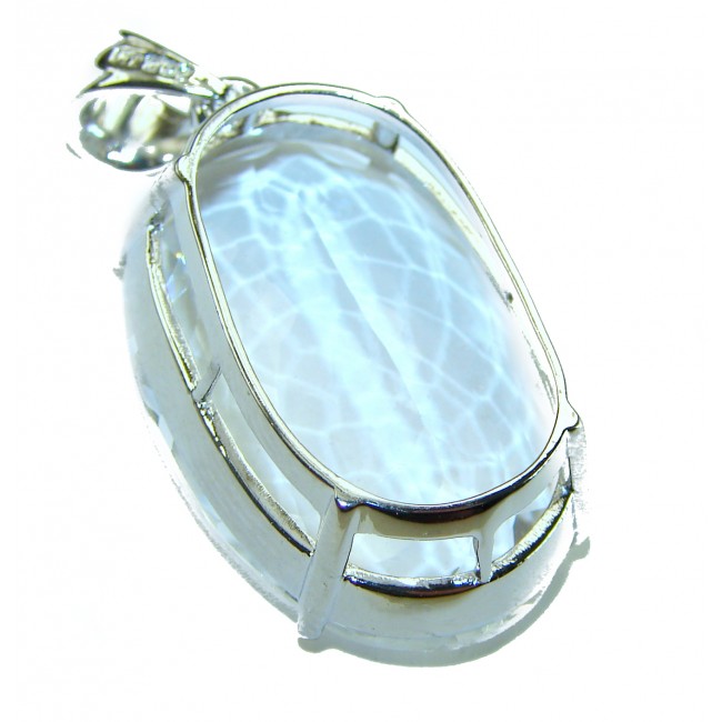 Luxurious 22.5 carat White Topaz .925 Sterling Silver handcrafted pendant