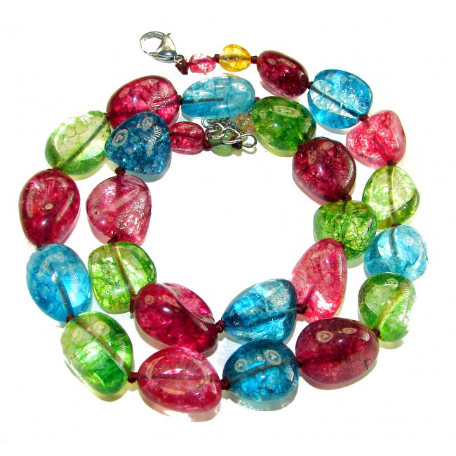 Infinity authentic 149.5 carat Brazilian Tourmaline .925 Sterling Silver handcrafted necklace