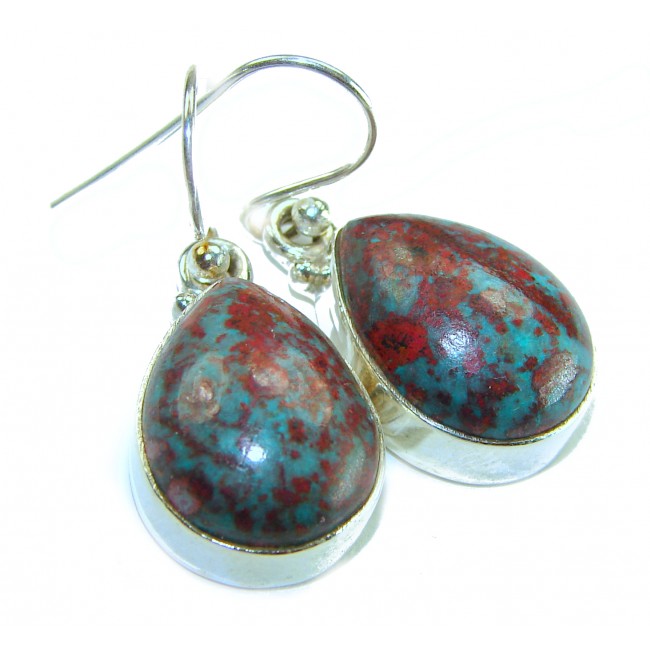 Natural Sonora Jasper Sterling Silver handcrafted Earrings
