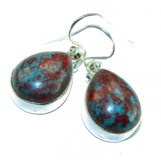 Natural Sonora Jasper Sterling Silver handcrafted Earrings