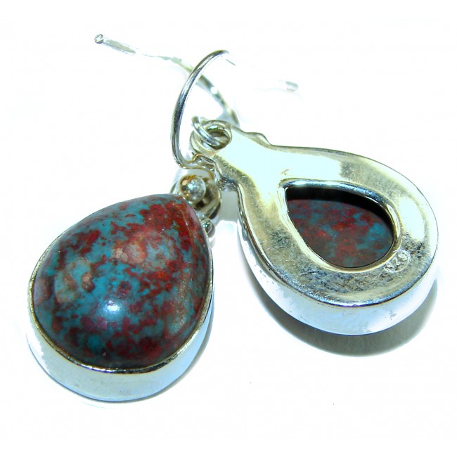 Natural Sonora Jasper Sterling Silver handcrafted Earrings