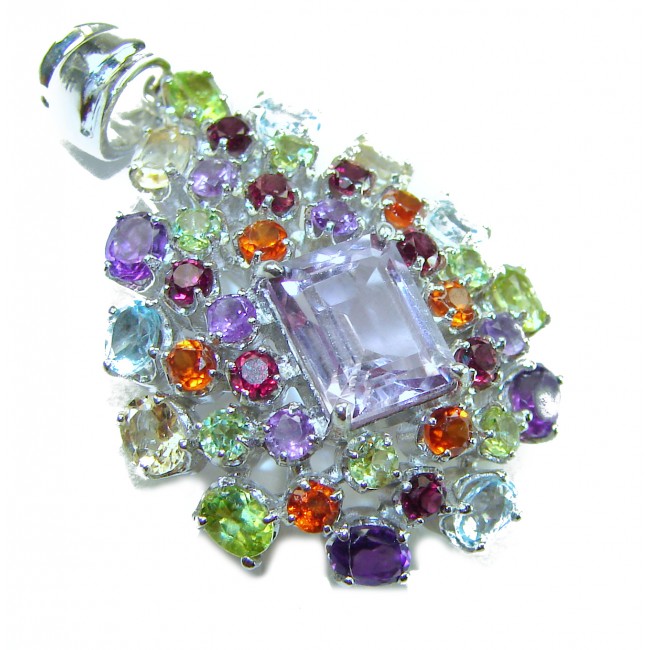 Mademoiselle - 18.4 CARAT authentic Amethyst .925 Sterling Silver handcrafted Pendant