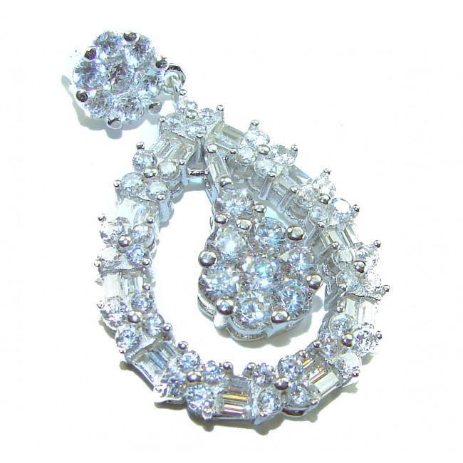 Luxurious 10.5 carat White Topaz .925 Sterling Silver handcrafted pendant