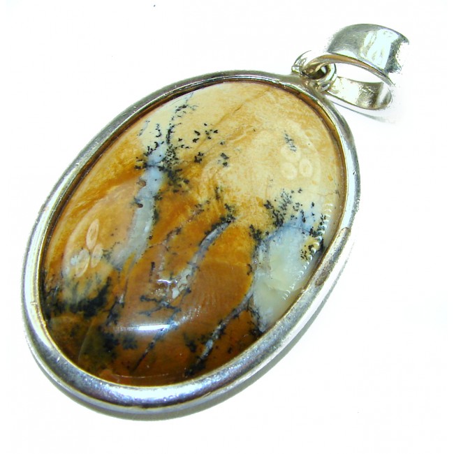 Top quality Picture Jasper .925 Sterling Silver handmade Pendant