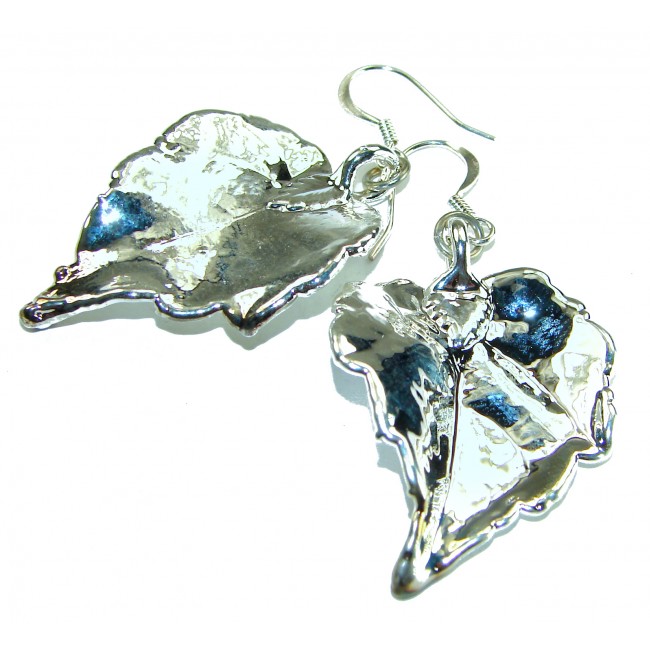 Real Japanese Maple Leaves .925 Sterling Silver and real Gold earrings