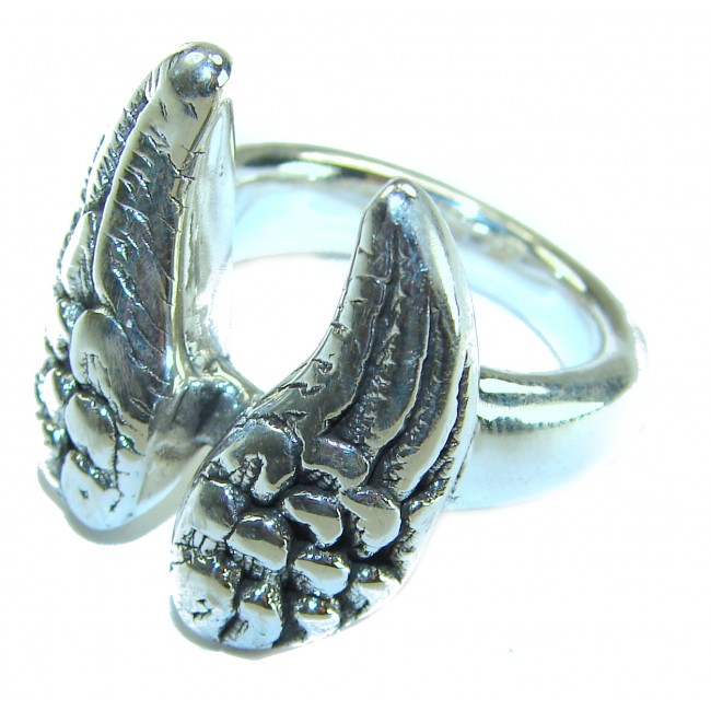 Angel's Wings Bali made .925 Sterling Silver handcrafted Ring s. 6 1/2