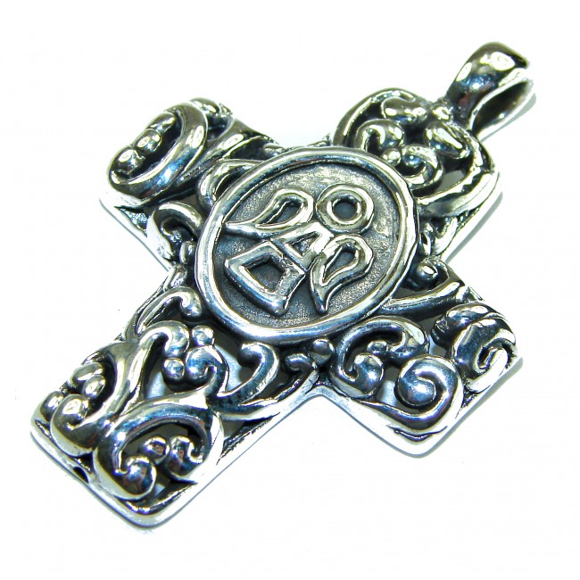 Protective angel - Holy Cross .925 Sterling Silver Pendant