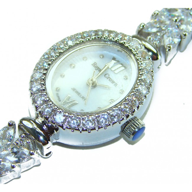 Precious 118.8 carat White Topaz .925 Sterling Silver handmade Bracelet - Watch - photo 1