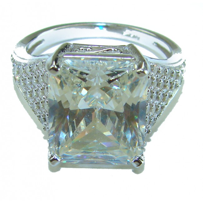 Solid Luxurious 8.2 carat Yellow Sapphire .925 Sterling Silver handcrafted Ring s. 6 1/4 - photo 2