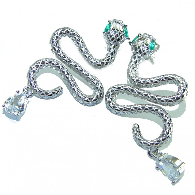 Very Unique Snakes .925 Sterling Silver handcrafted earrings