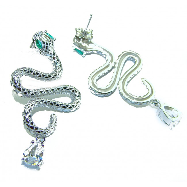 Very Unique Snakes .925 Sterling Silver handcrafted earrings