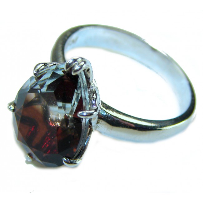 10.8 carat Watermelon Tourmaline .925 Sterling Silver Perfectly handcrafted Ring s. 6