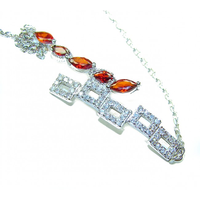 Penelope authentic 5.5 CARAT GARNET .925 Sterling Silver handcrafted bracelet