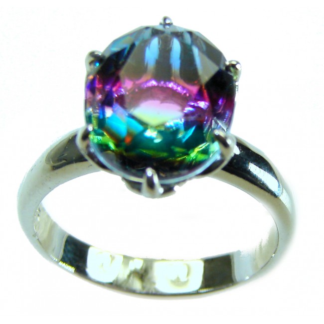 8.8 carat Brazilian Tourmaline .925 Sterling Silver Perfectly handcrafted Ring s. 7
