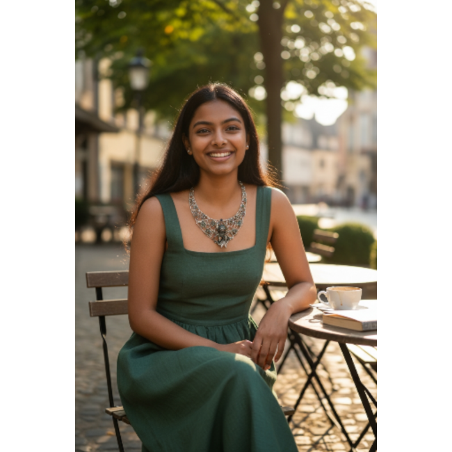 LARGE One of the kind Hunting Spiders Colombian Emerald Ruby Sapphire .925 Sterling Silver handmade necklace