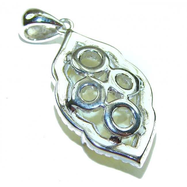 Divine Beauty 10.5 carat Lemon Quartz .925 Sterling Silver Handcrafted .925 Sterling Silver handcrafted pendant