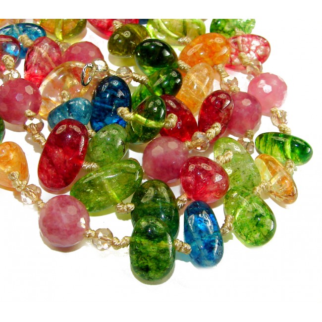 Infinity authentic 114.5 carat Brazilian Tourmaline .925 Sterling Silver handcrafted necklace