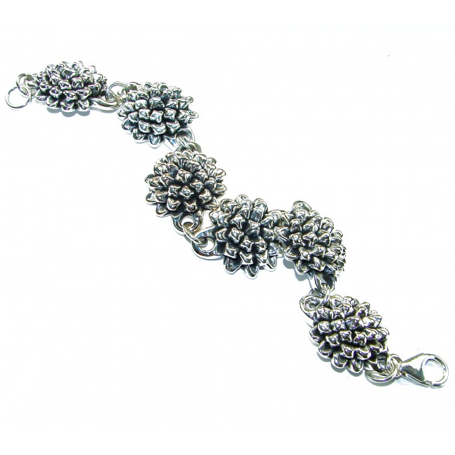 Sunflowers Italy made Bracelet in best quality .925 Sterling Silver