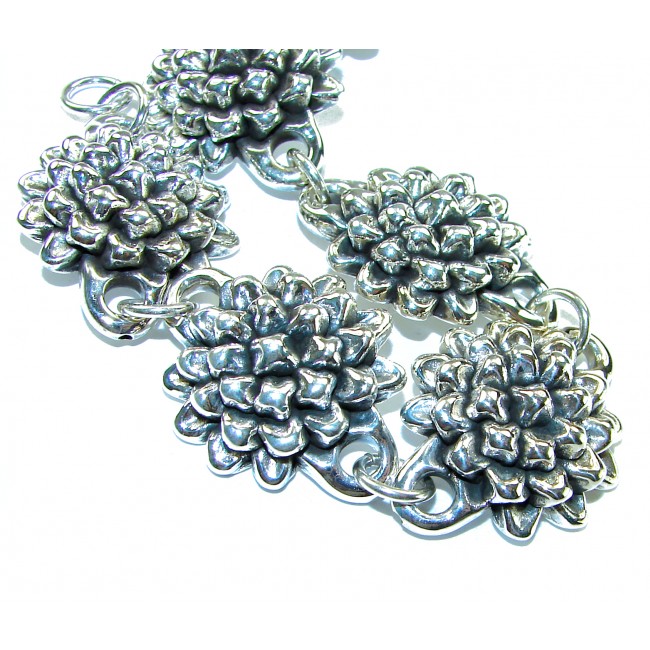 Sunflowers Italy made Bracelet in best quality .925 Sterling Silver