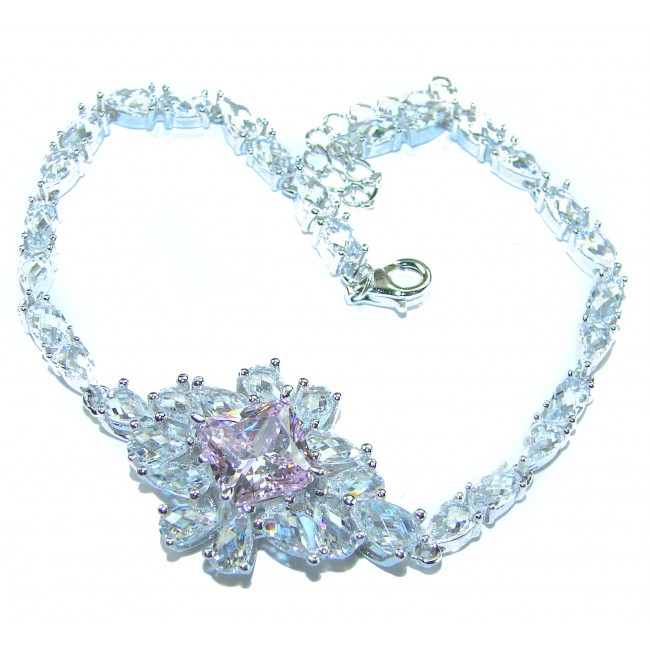 Isabella - Light Pastel 15.9 carat Kunzite .925 Sterling Silver handmade Bracelet