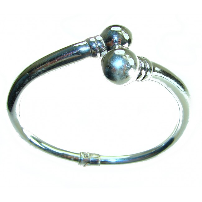 Fancy .925 Sterling Silver handcrafted Statement Italy made Bracelet / Cuff - photo 3