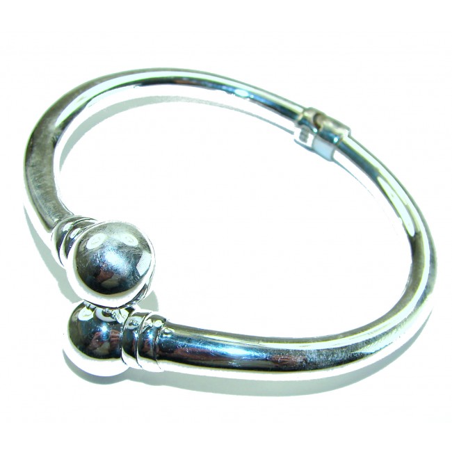 Fancy .925 Sterling Silver handcrafted Statement Italy made Bracelet / Cuff - photo 1