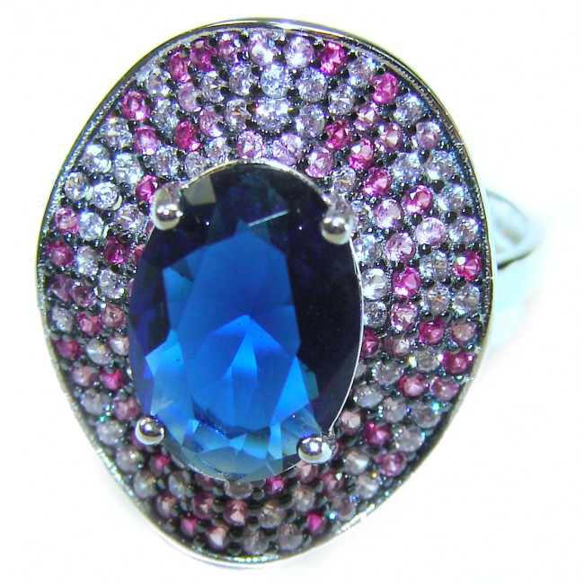 Authentic 10.5 carat Kyanite .925 Sterling Silver handcrafted Ring size 7