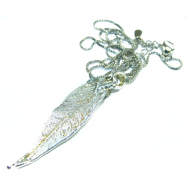 English Oak Leaf - Real Leaf dipped in .925 Sterling Silver handmade handcrafted Necklace
