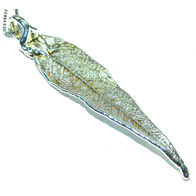 English Oak Leaf - Real Leaf dipped in .925 Sterling Silver handmade handcrafted Necklace