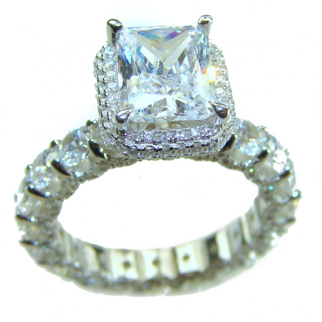 Pure Celestial Energy Natural 10.4 carat White Topaz .925 Sterling Silver handmade Statement Ring size 7 - photo 2