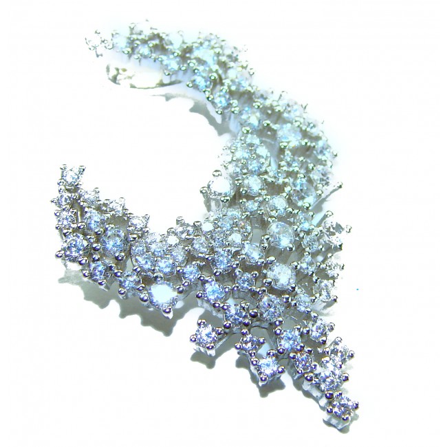 Allure Natural 15.2 carat White Topaz .925 Sterling Silver handcrafted Statement pendant