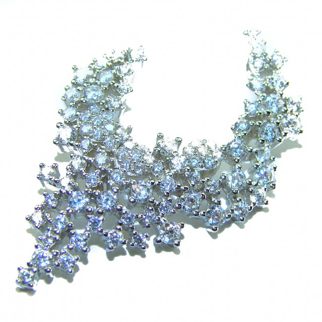 Allure Natural 15.2 carat White Topaz .925 Sterling Silver handcrafted Statement pendant