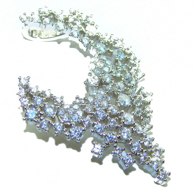 Allure Natural 15.2 carat White Topaz .925 Sterling Silver handcrafted Statement pendant