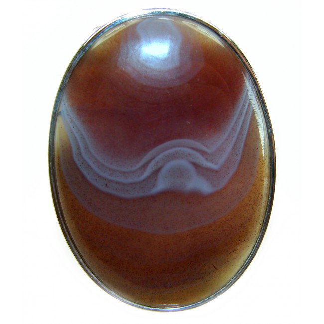 Change - Top Quality Botswana Agate .925 Sterling Silver handcrafted Ring s. 7 adjustable