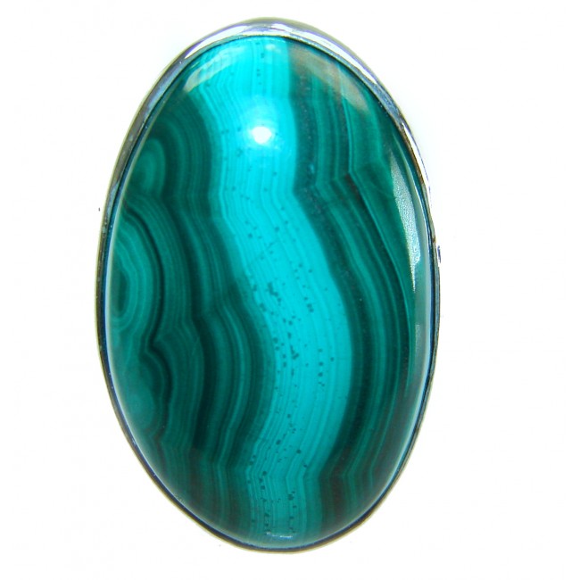 Green River 30.2 CARAT genuine Malachite from Utah .925 Sterling Silver handcrafted ring size 8 adjustable