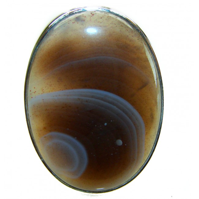 MAGIC DUNE - Top Quality Botswana Agate .925 Sterling Silver handcrafted Ring s. 8 adjustable