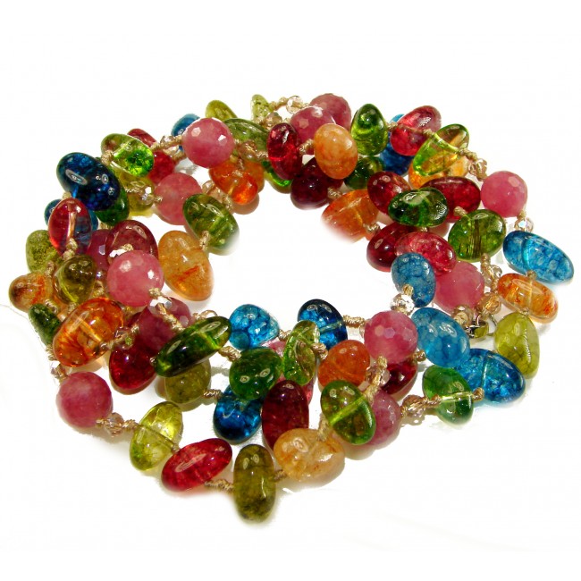 Infinity authentic 114.5 carat Brazilian Tourmaline .925 Sterling Silver handcrafted necklace