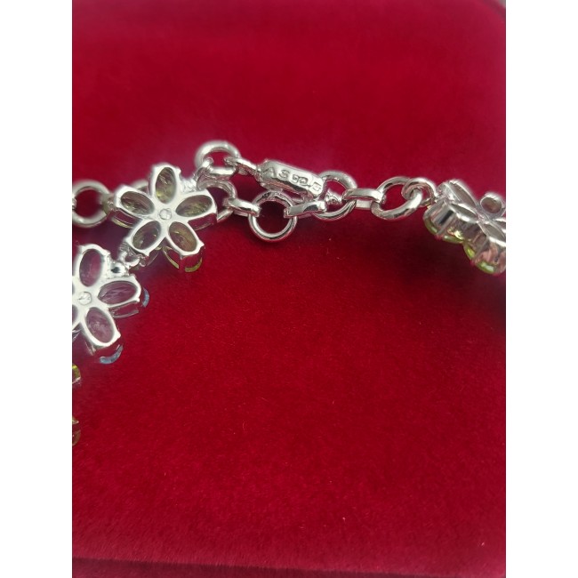 Giovanna - Luxurious natural 202.5 carat AUTHENTIC Multi - Gem .925 Sterling Silver handmade Statement necklace