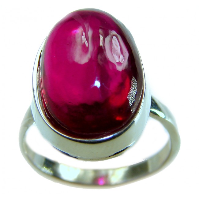 Bella Rosa Genuine 10.5 CARAT Ruby .925 Sterling Silver Statement Ring size 8 1/4