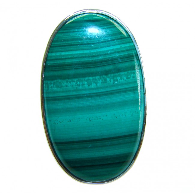 Green River 33.2 CARAT genuine Malachite from Utah .925 Sterling Silver handcrafted ring size 8 adjustable