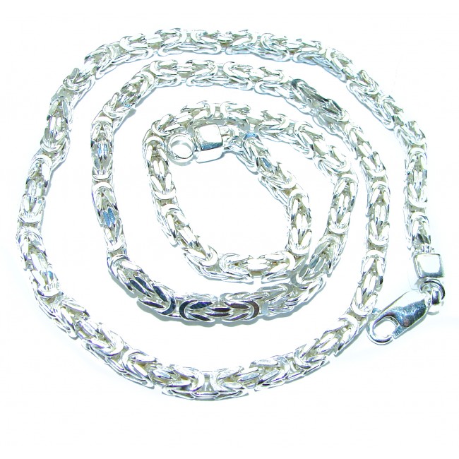 Sterling Silver Italian 20" long long, 5 mm wide Chain; 25.8 grams - photo 3
