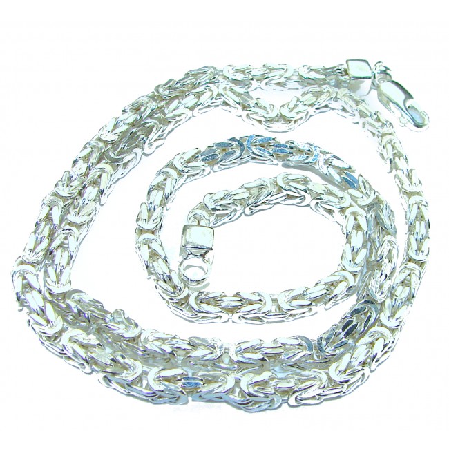 Sterling Silver Italian 20" long long, 5 mm wide Chain; 25.8 grams - photo 2
