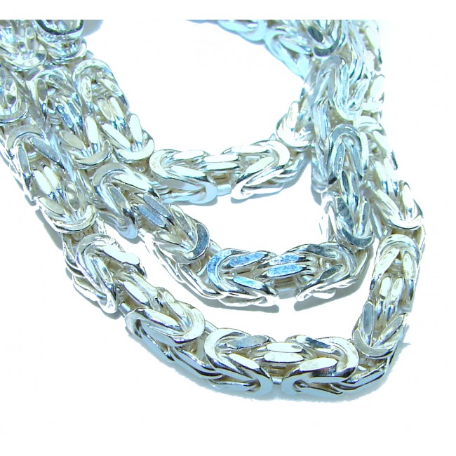 Sterling Silver Italian 20" long long, 5 mm wide Chain; 25.8 grams - photo 1